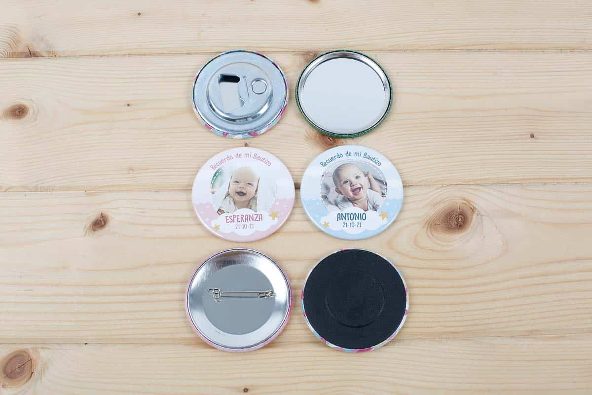 Chapas personalizadas para detalle de comunión y bautizo